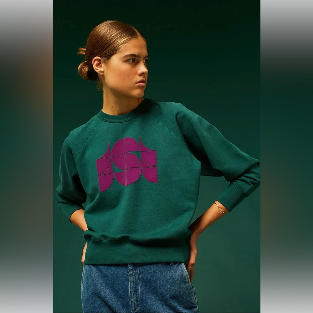 Soeur”Hendrix” Sweatshirt in Dark Green, Size FR38 or US Medium